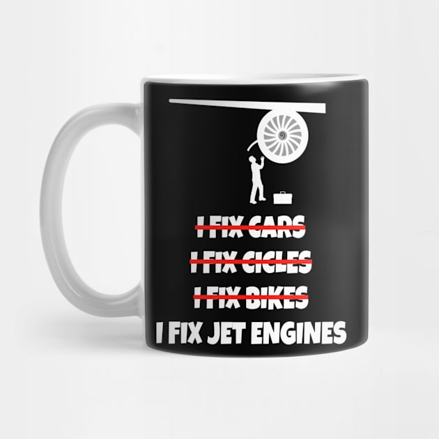 Aircraft Engine Mechanic T-Shirt by Tengelmaker